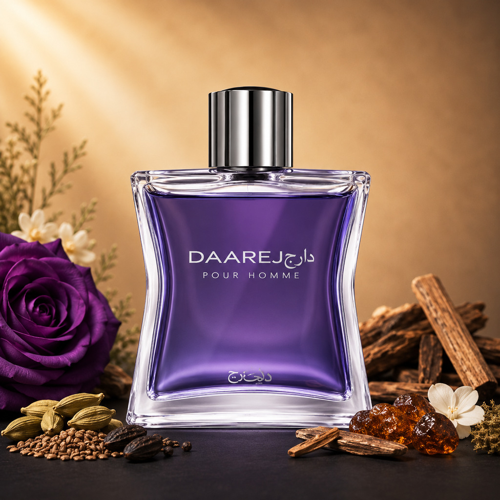 Rasasi Daarej pour Homme perfume bottle, authentic EDP decant
