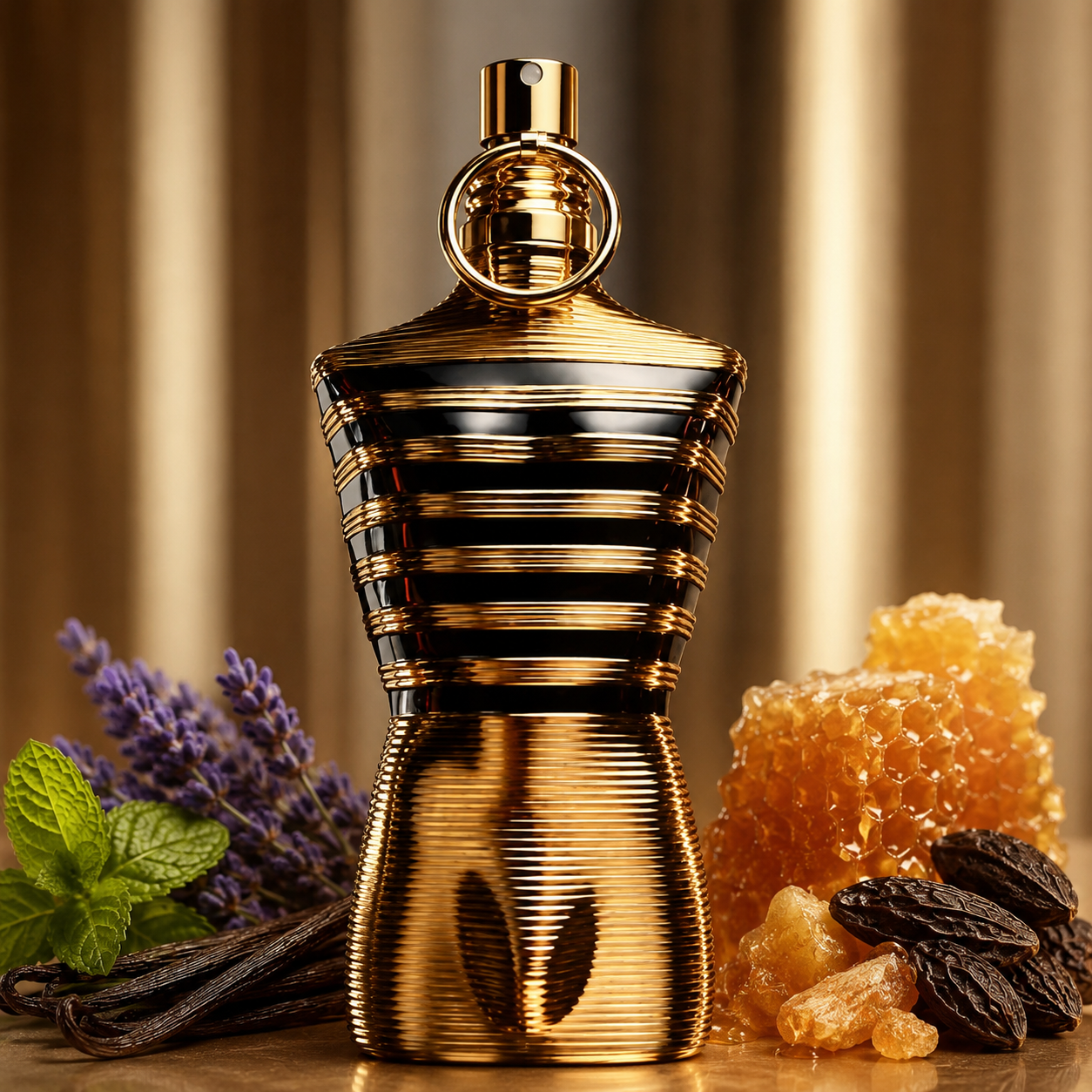 Jean Paul Gaultier Le Male Elixir perfume bottle, authentic parfum decant