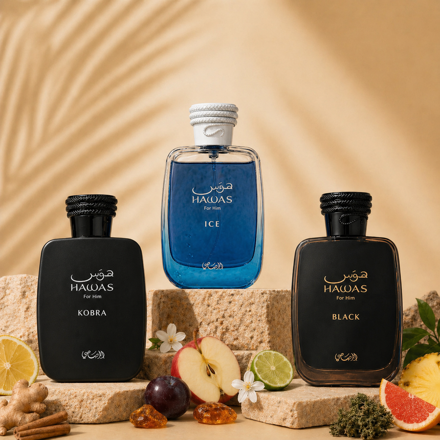 Hawas Series Decant Discovery Set – 10ml Decants (Ice, Black & Kobra)